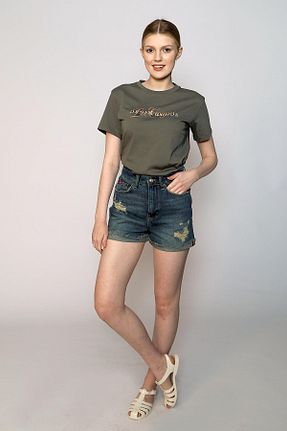 شلوارک و برمودا صورتی زنانه جین Lee Cooper - کد 817868180