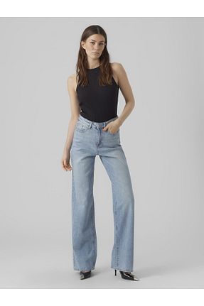 شلوار جین آبی زنانه پاچه گشاد Vero Moda - کد 843218633