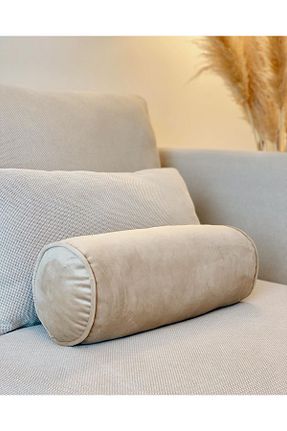 کوسن و روکش کوسن بژ مخمل Hestia Home - کد 812095778