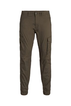 شلوار قهوه ای مردانه پنبه - الاستین Jack & Jones - کد 843223375