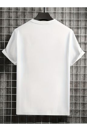 تی شرت سفید زنانه اورسایز یقه گرد تکی کد 826049096