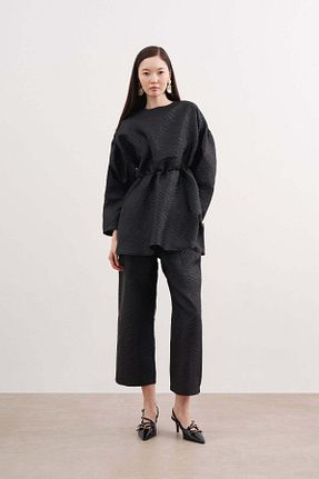 ست بالاتنه و پائین تنه حجاب مشکی زنانه رگولار FUSHYA - کد 843245194