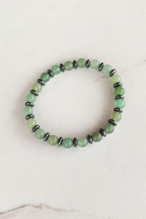 دستبند جواهر سبز زنانه سنگی کد 358433508