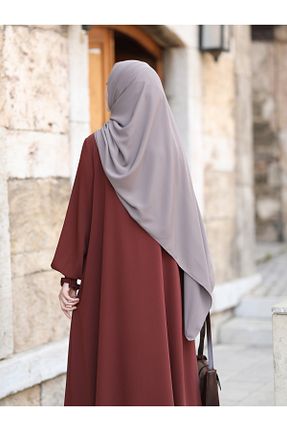 کلاه و ابایا زرشکی زنانه بافتنی İPEKSTİL - کد 843417241