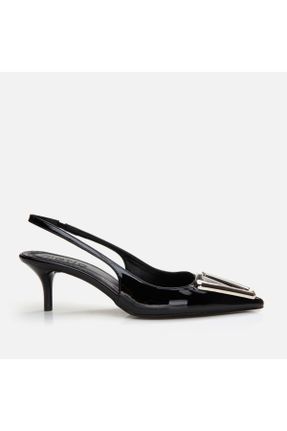 کفش پاشنه بلند کلاسیک مشکی زنانه پاشنه نازک پاشنه کوتاه ( 4 - 1 cm ) کد 843430093