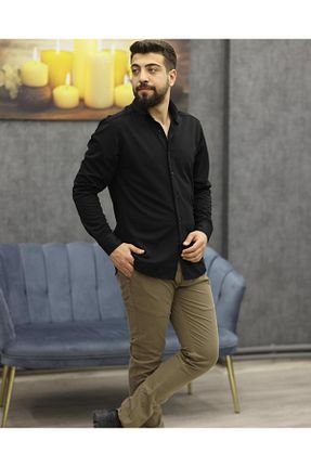 شلوار قهوه ای مردانه پارچه AVASAR - کد 843512243