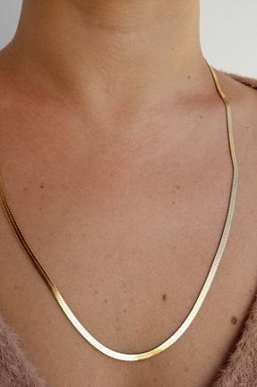 گردنبند جواهر طلائی زنانه استیل ضد زنگ Modavinya - کد 175483819
