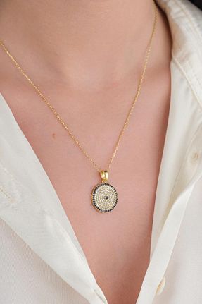 گردنبند نقره طلائی زنانه 925 عیار Tmt Silver - کد 843551507