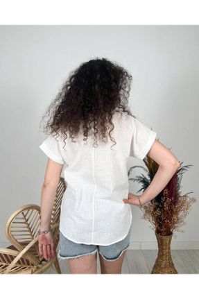 تی شرت نباتی زنانه ریلکس یقه گرد تکی طراحی کد 840428373