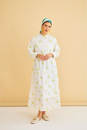 لباس حجاب زرد زنانه اورسایز Basicpark - کد 728222249