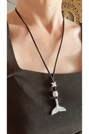 گردنبند جواهر مشکی زنانه اکریلیک کد 801544402