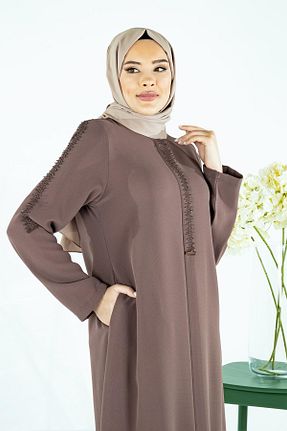 کلاه و ابایا قهوه ای زنانه بافتنی Beyza - کد 843681590
