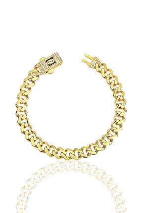 دستبند نقره طلائی زنانه کد 810886990