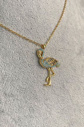 گردنبند جواهر طلائی زنانه برنجی Nes Store - کد 805367983