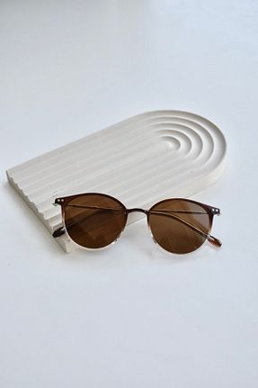 عینک آفتابی قهوه ای زنانه UV400 LOOKUP - کد 840090372