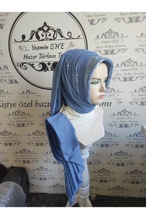 روسری سرمه ای شیفون Yasmin S