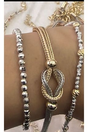دستبند جواهر زنانه روکش طلا designbyisil - کد 843801615