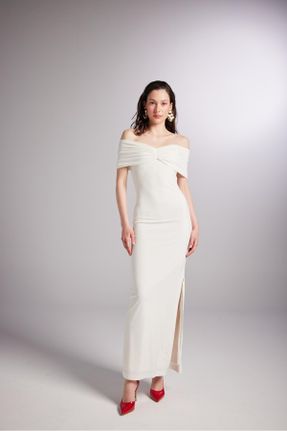 لباس سفید زنانه بافتنی پلی استر رگولار اداری کد 817758673