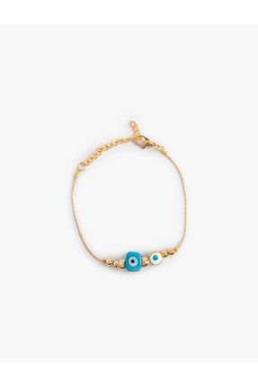دستبند جواهر آبی زنانه فلزی کد 832799620