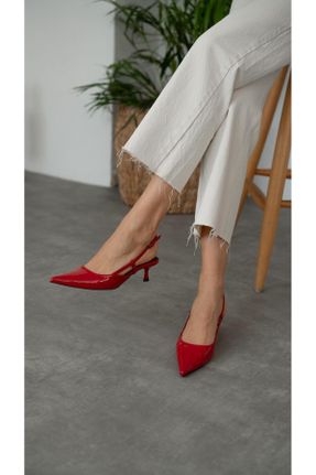 کفش پاشنه بلند کلاسیک قرمز زنانه پاشنه ساده پاشنه متوسط ( 5 - 9 cm ) کد 823282862
