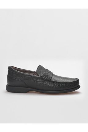 کفش کژوال مشکی مردانه چرم طبیعی پاشنه کوتاه ( 4 - 1 cm ) پاشنه ساده کد 776164226