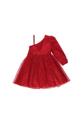 لباس قرمز بچه گانه بافت دانتل رگولار کد 366851224