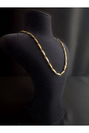 گردنبند استیل طلائی زنانه استیل ضد زنگ کد 836341588