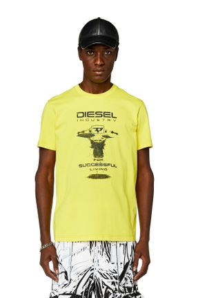 تی شرت زرد مردانه رگولار یقه گرد کد 786872569