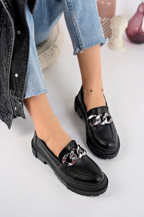 کفش لوفر مشکی زنانه چرم مصنوعی diya shoes - کد 844054298