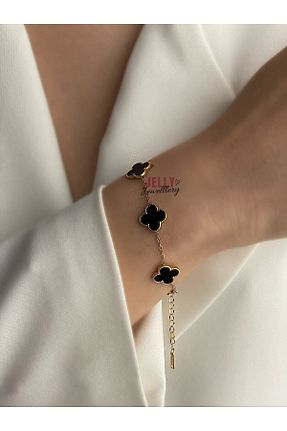 دستبند استیل (فولاد) مشکی زنانه استیل (فولاد) JELLY - کد 445128114