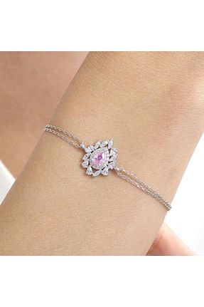 دستبند نقره بژ زنانه 925 عیار Effective Diamond - کد 801797434