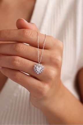 گردنبند نقره سفید زنانه 925 عیار NEREZE - کد 843895331