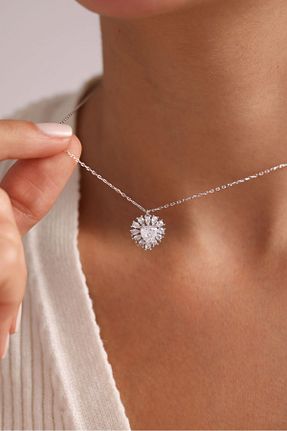 گردنبند نقره سفید زنانه 925 عیار NEREZE - کد 843895331