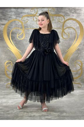 لباس مجلسی و فارغ التحصیلی مشکی بچه گانه بدون آستین Pumpido - کد 830922828