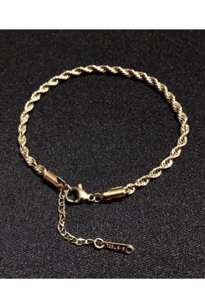 دستبند استیل طلائی زنانه فولاد ( استیل ) کد 145865484