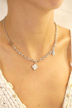 گردنبند استیل ( فولاد ) زنانه استیل ضد زنگ NİŞANTAŞI ACCESSORİES - کد 843998664