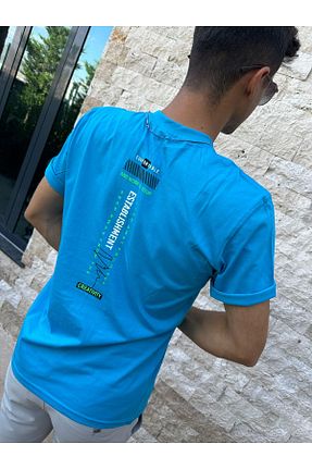 تیشرت آبی زنانه اسلیم فیت BMT FASHİON - کد 844112227