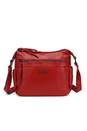 کیف پستچی قرمز زنانه چرم مصنوعی Getcho - کد 844108186