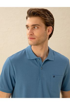 تی شرت آبی مردانه رگولار یقه پولو کد 834777294
