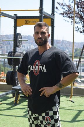 تیشرت مشکی مردانه اورسایز GRANDE SPORTS - کد 844160113