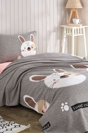 پیکه و ست پیکه تکنفره طوسی پنبه ای Eponj Home - کد 35754988