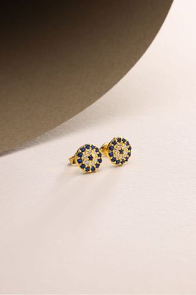 گوشواره نقره طلائی زنانه 925 عیار NEREZE - کد 844165967