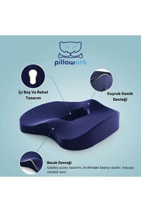 بالش آبی پنبه پلی استر PİLLOWART - کد 803528963
