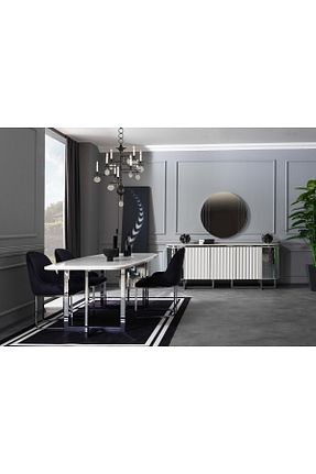 ست میز ناهارخوری بژ Curra Home - کد 744211758