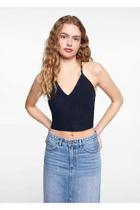تیشرت سرمه ای زنانه رگولار MANGO Teen - کد 822181624