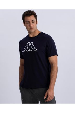 تی شرت آبی مردانه رگولار یقه گرد پنبه - پلی استر تکی کد 238512657