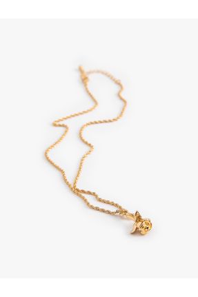 گردنبند جواهر طلائی زنانه فلزی کد 834112237