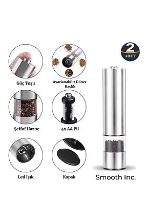 آسیاب قهوه و ادویه متالیک استیل (فولاد) Smooth Incorporated - کد 745306160