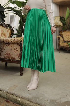 دامن حجاب سبز زنانه ساق پهن HELEN - کد 798379371