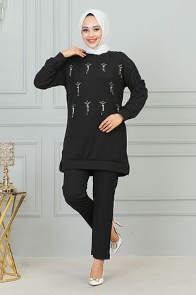 ست بالاتنه و پائین تنه حجاب مشکی زنانه رگولار LAVİEN FASHİON - کد 813204365